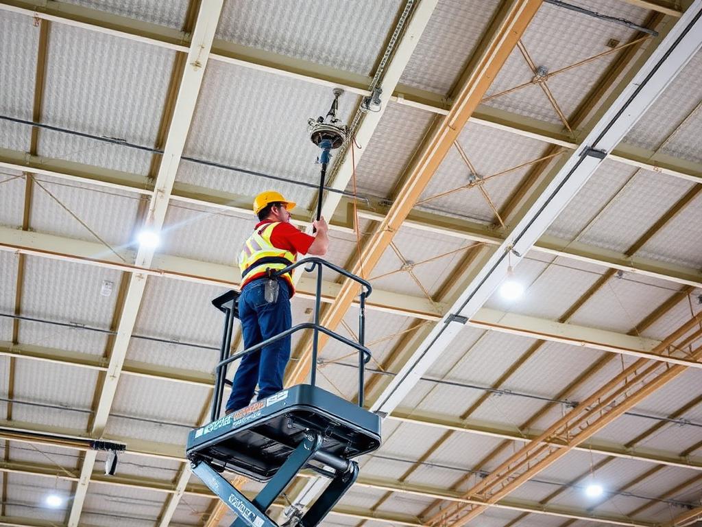 Commercial ceiling cleaning