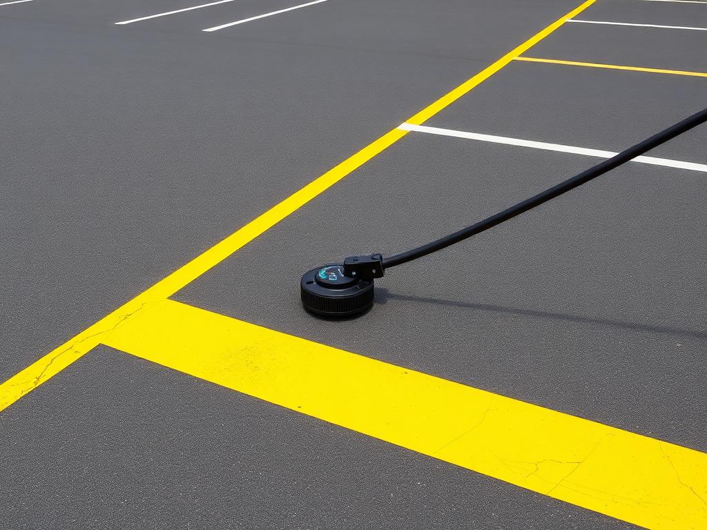 Parking lot striping